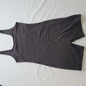 Quince Maternity Medium Buttery Soft Stretch Romper Black Scoop Neck